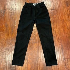 american apparel black denim mom jeans 24 new